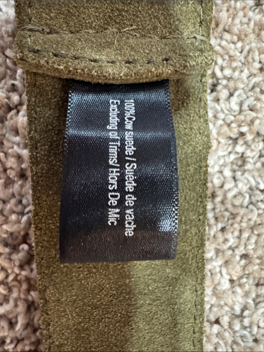 Free People Olive Green Suede Western Belt Silver Engraved Buckle S/M - Picture 6 of 6